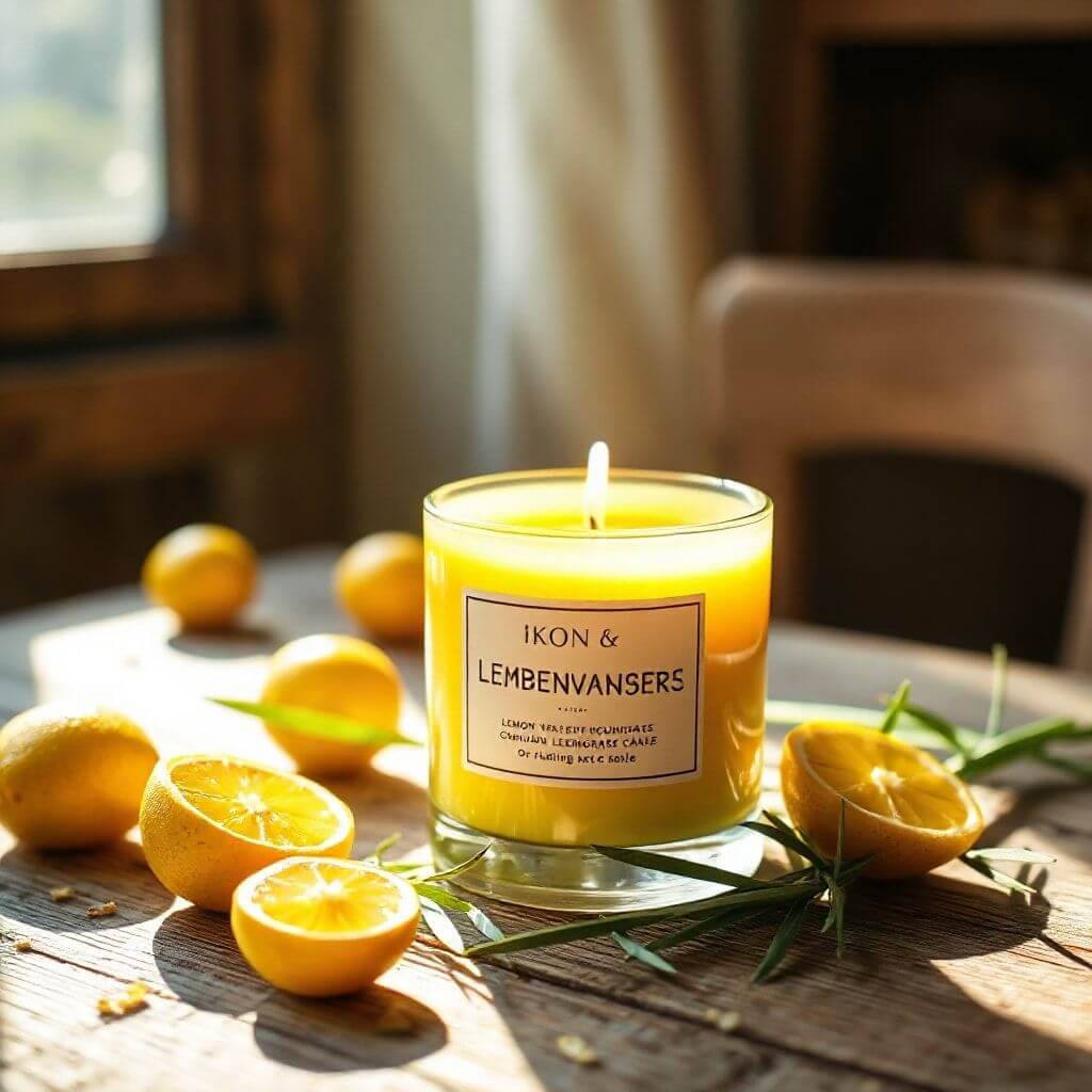 Lemon and Lemongrass Candle