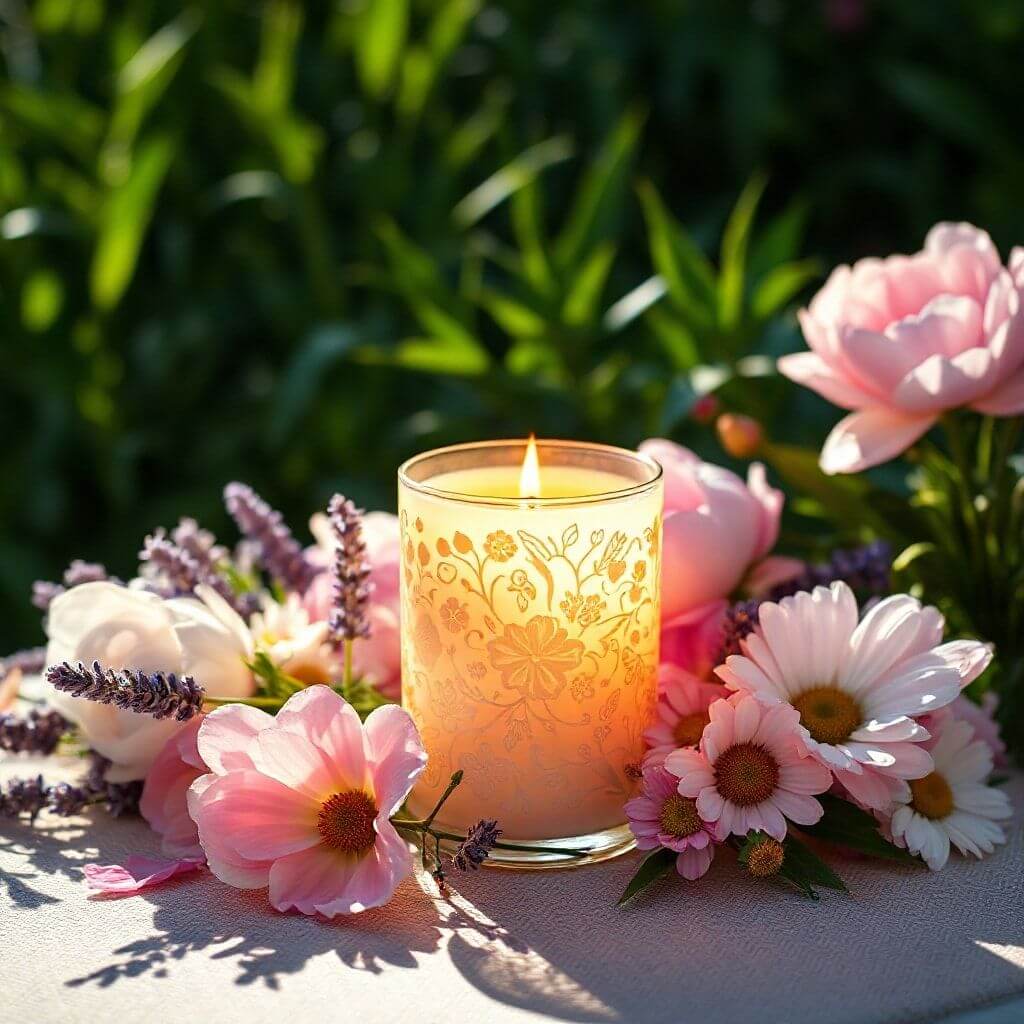 Natural botanical candle